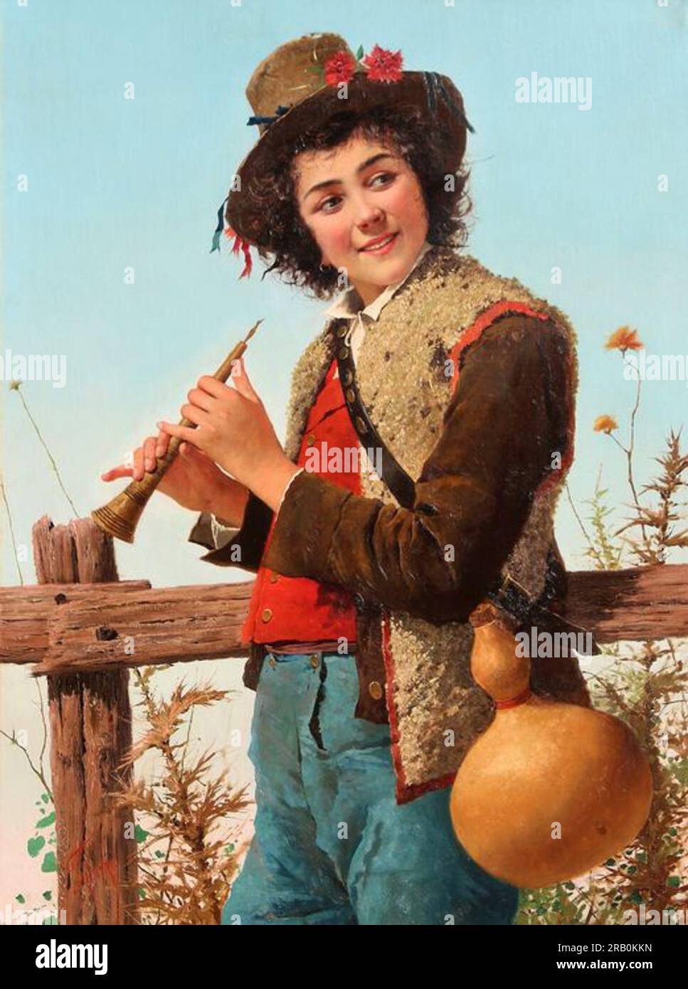 Giovane pastore italiano di Filippo Indoni Foto Stock