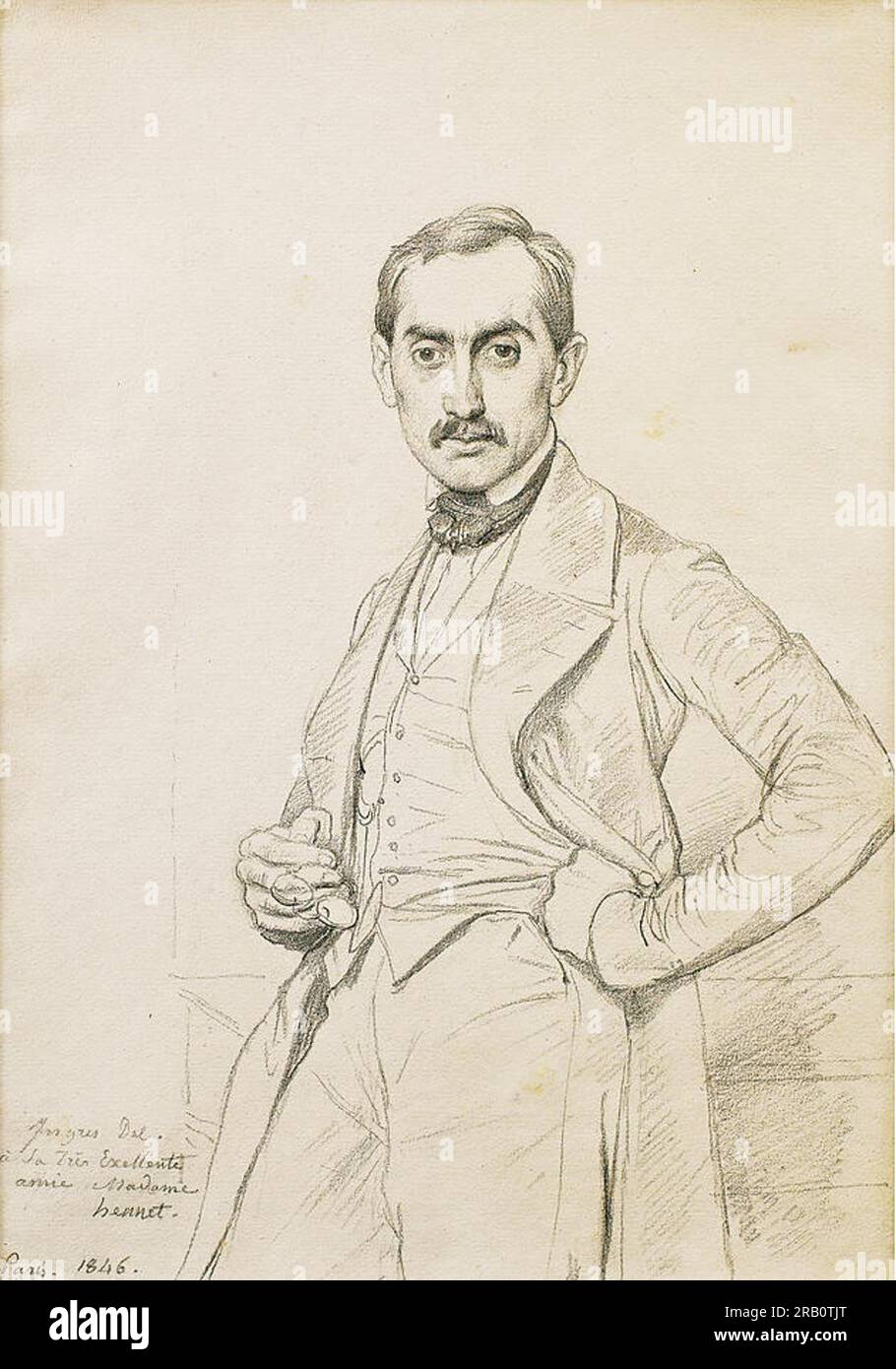 Ritratto di Alphonse Hennet De Goutel 1846 di Jean Auguste Dominique Ingres Foto Stock