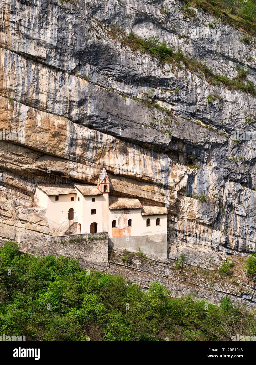 Eremo di San Colombano. Foto Stock