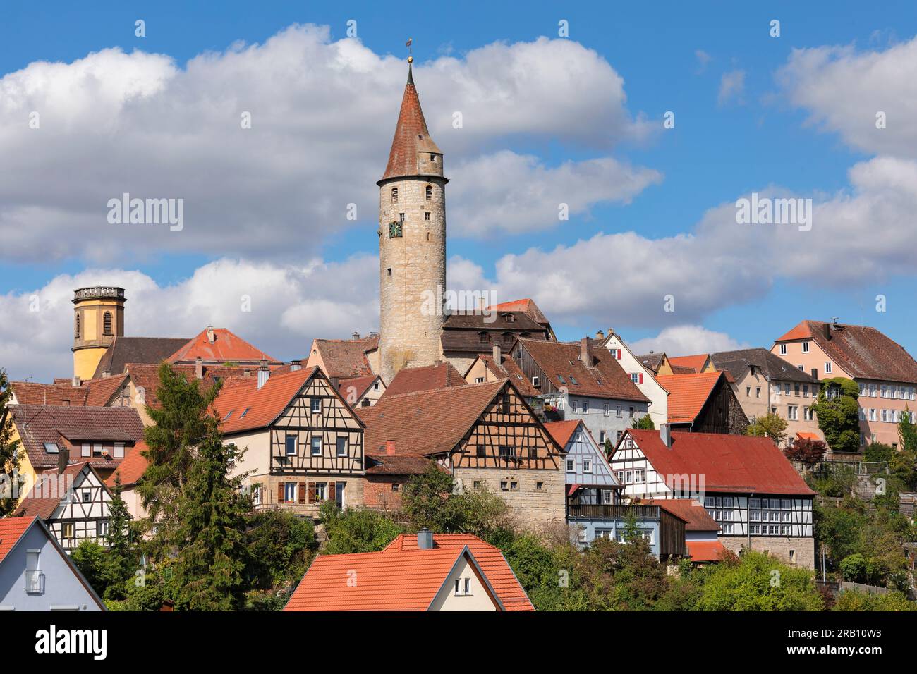 Kirchberg an der Jagst, Hohenlohe, Baden-Württemberg, Germania Foto Stock