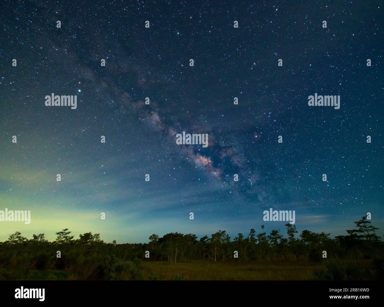 La via Lattea dal Kirby Storer Roadside Park, Foto Stock
