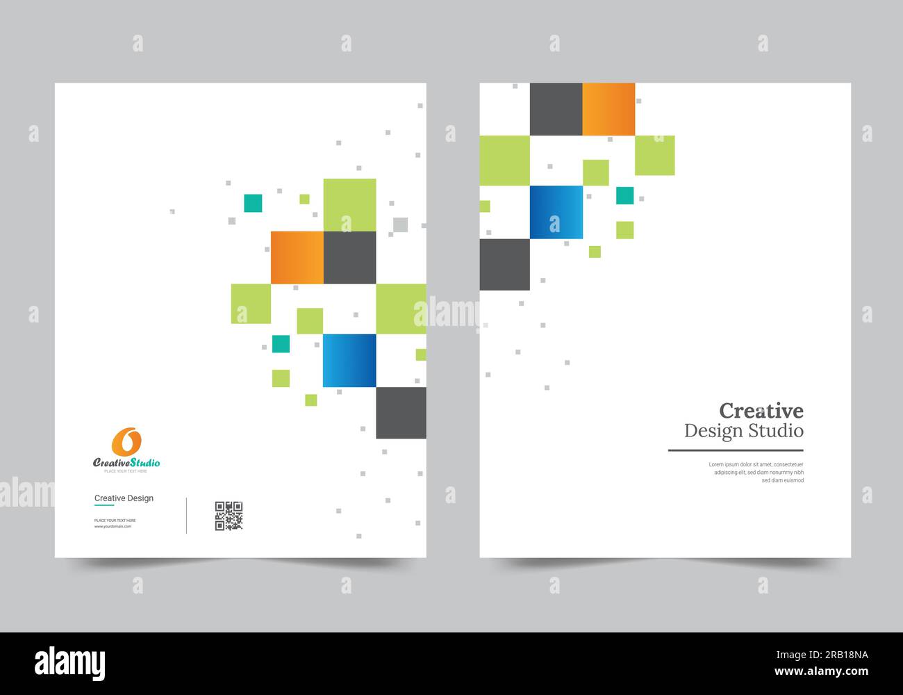 Modello di copertina per il modello di report annuale Illustrazione Vettoriale