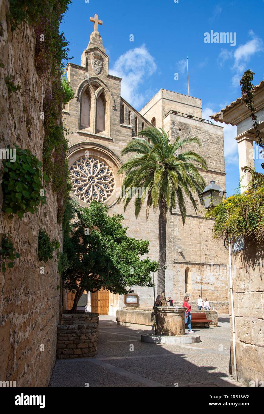 Sant Jaume díAlcË, chiesa storica di Alcudia, Maiorca Foto Stock