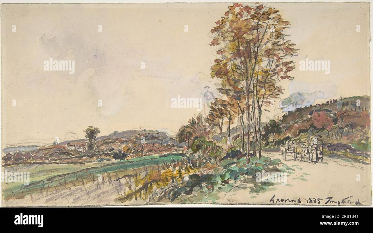 Strada vicino a la Côte-Saint-André 1885 di Johan Jongkind Foto Stock
