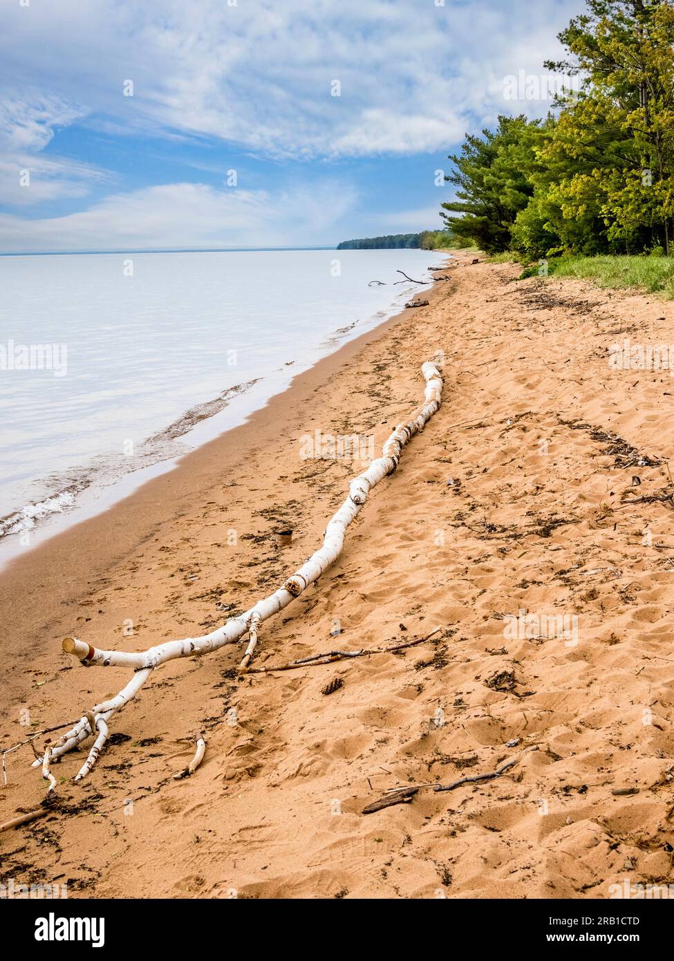 Spiaggia nella zona di Bayfield sul lago Superior nel Wisconsin, Stati Uniti Foto Stock