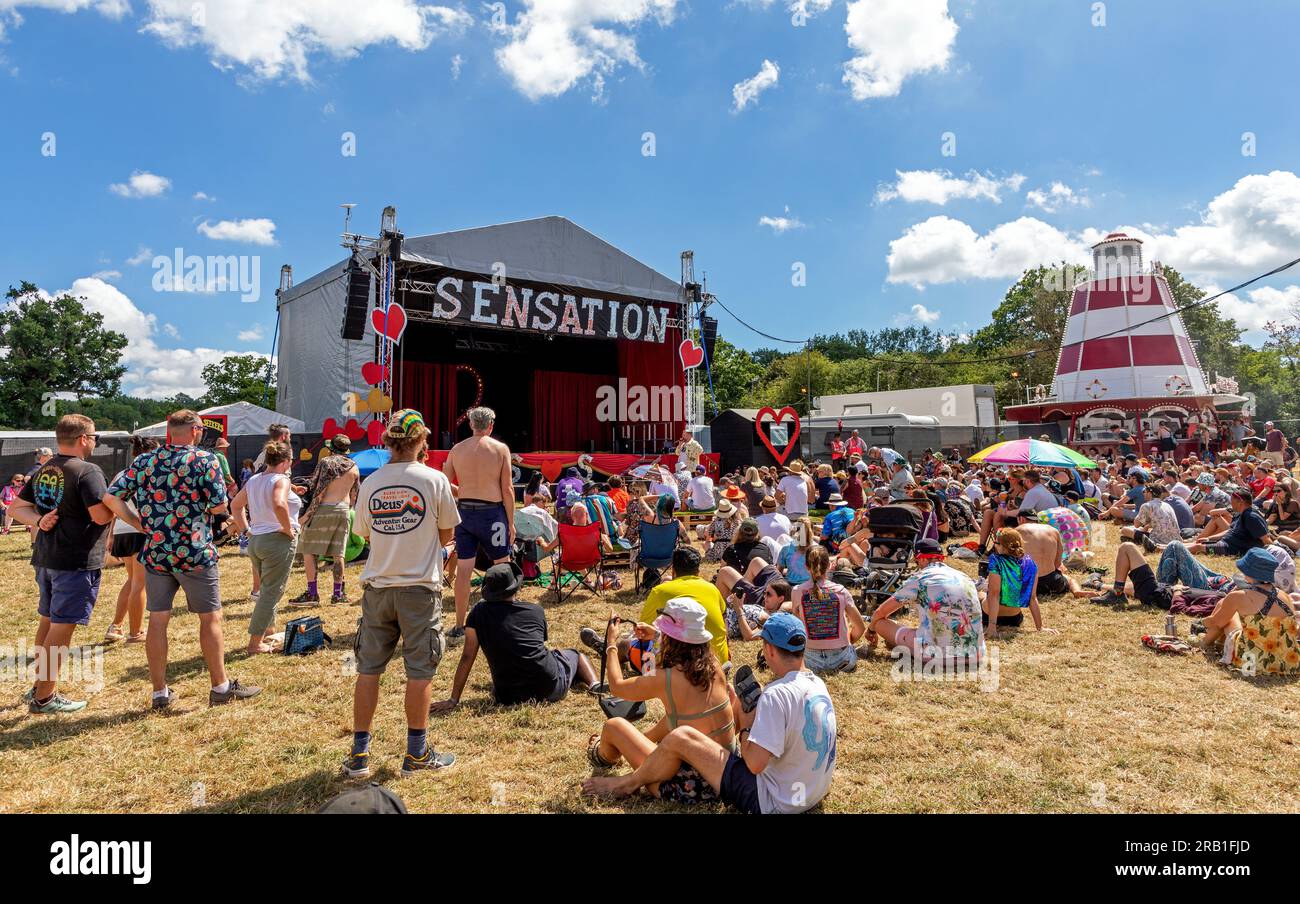 The Sensation Stage al Glastonbury Festival Pilton UK Foto Stock