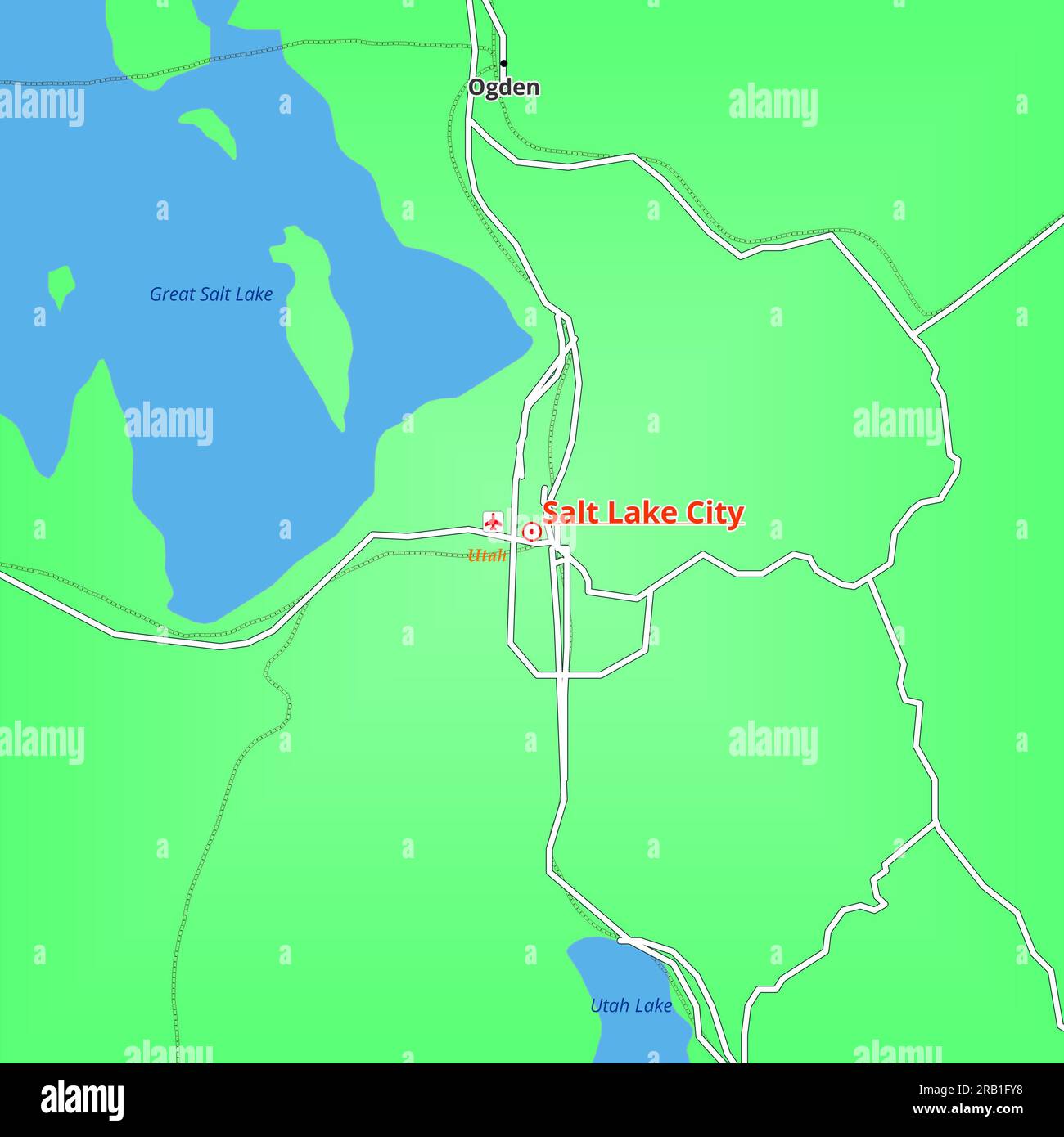 Mappa di Salt Lake City negli Stati Uniti d'America Foto Stock