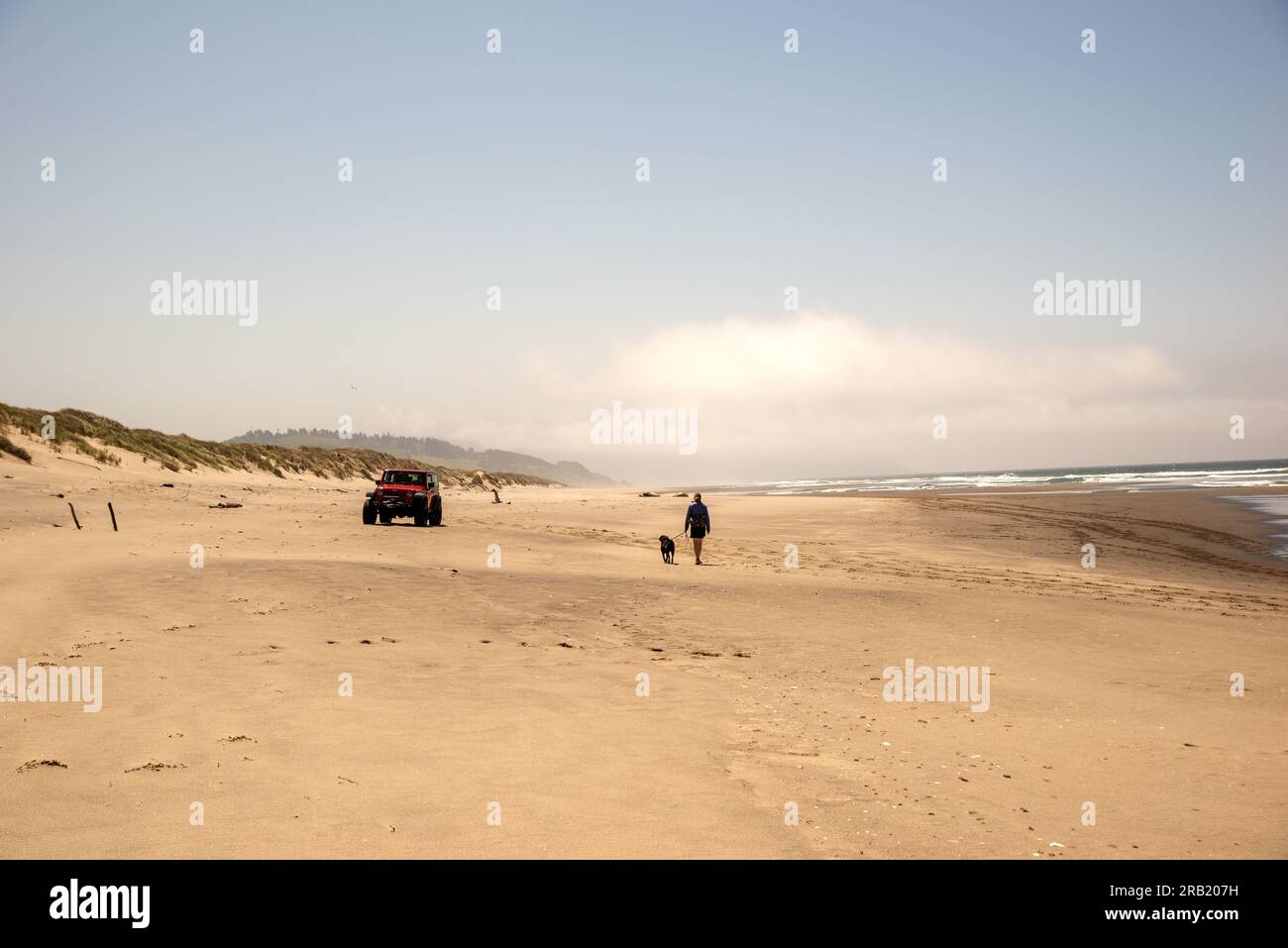 Passeggiate in auto e pedonali lungo la costa dell'Oregon. Foto Stock