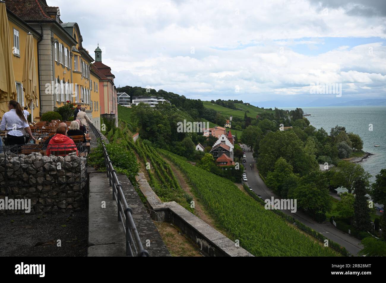 Phantastic Meersburg, città vecchia sulle rive del lago di costanza, senn il 5 luglio 2023 Foto Stock