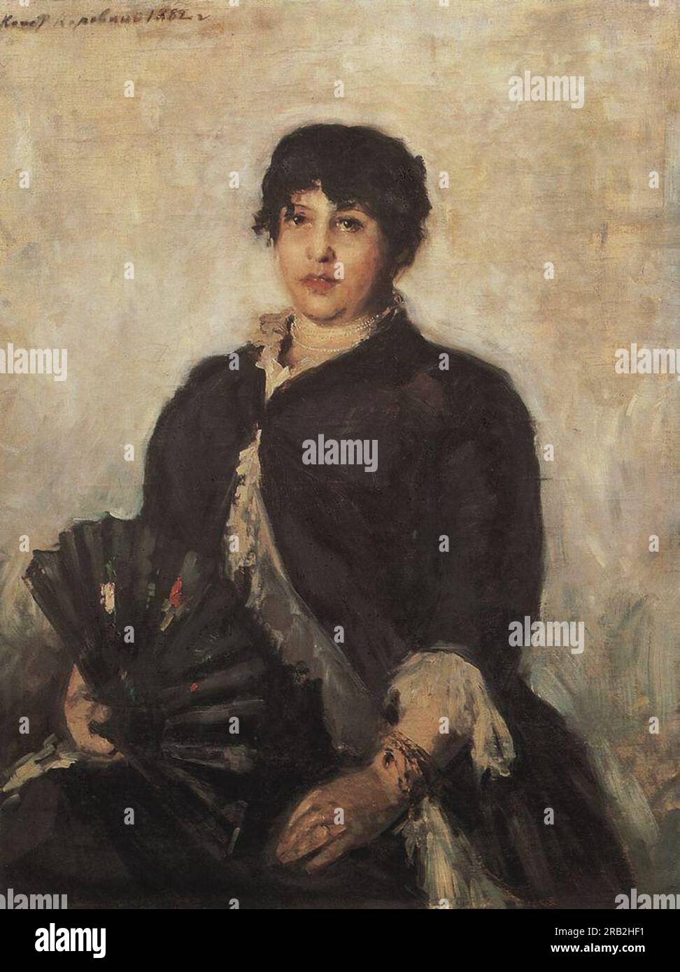 Ritratto di Olga Alyabyeva 1889 di Konstantin Korovin Foto Stock