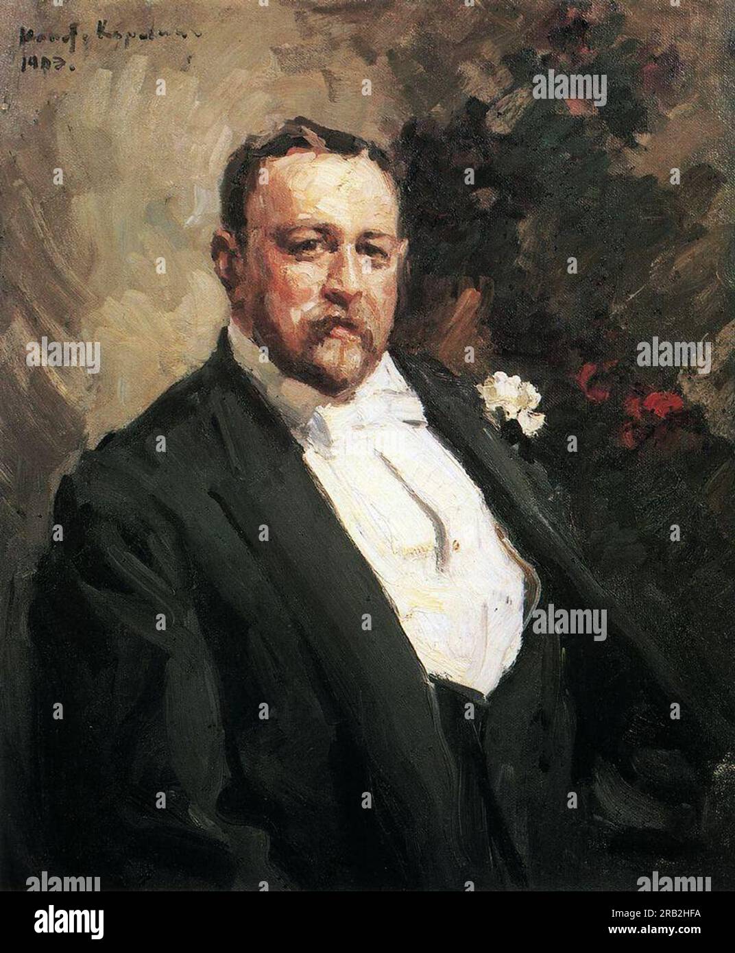Ritratto di Ivan Morosov 1903 di Konstantin Korovin Foto Stock