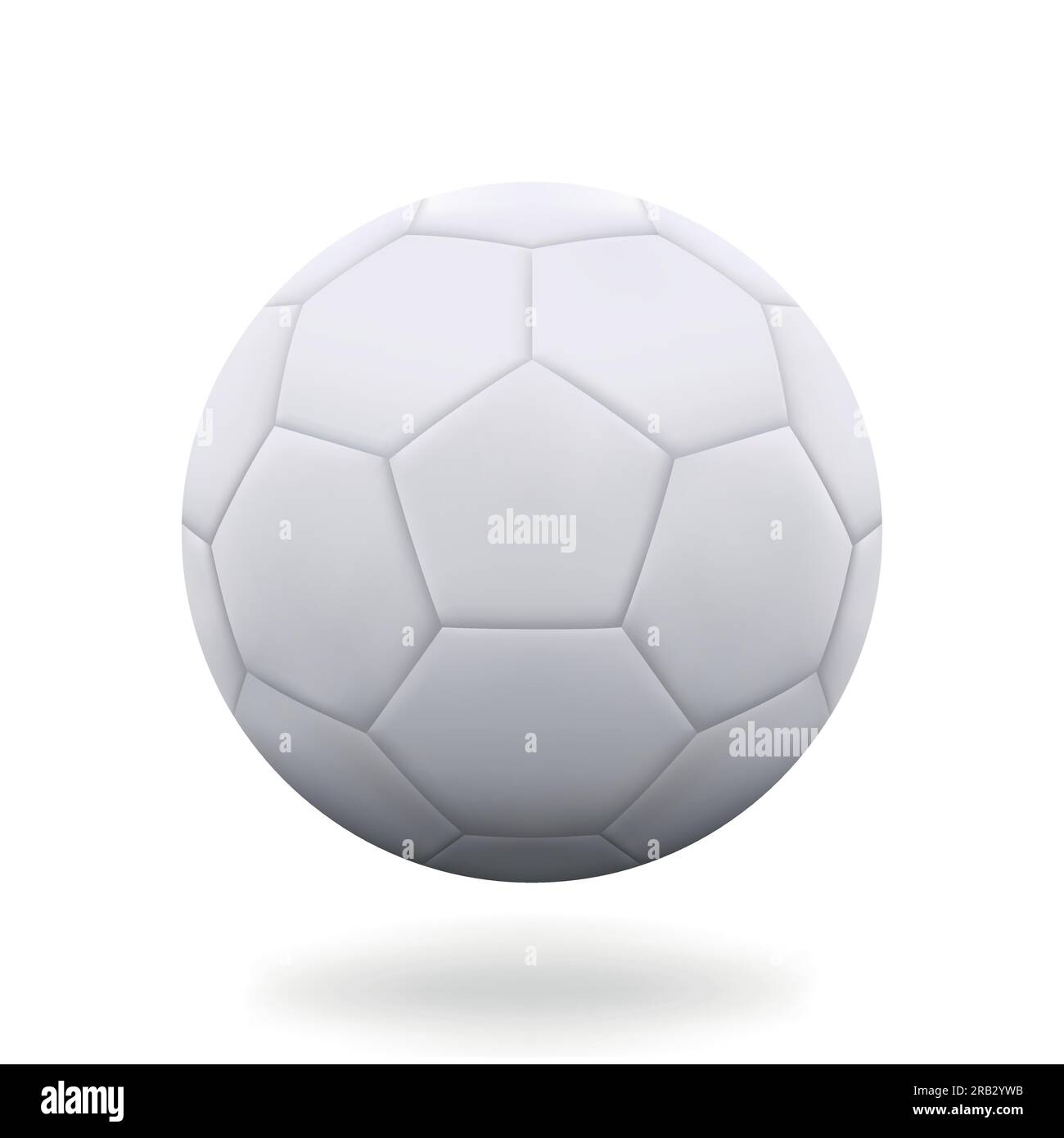 Pallone da calcio realistico isolato su sfondo bianco - vettore di stock. Illustrazione Vettoriale