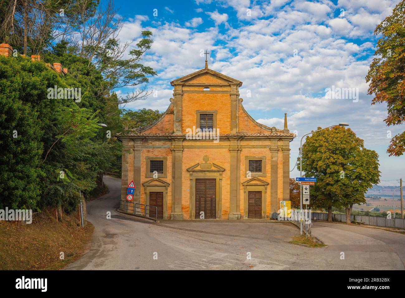 Chiesa della Madonna della Sbarra, Panicale, Umbria, Italia Foto Stock