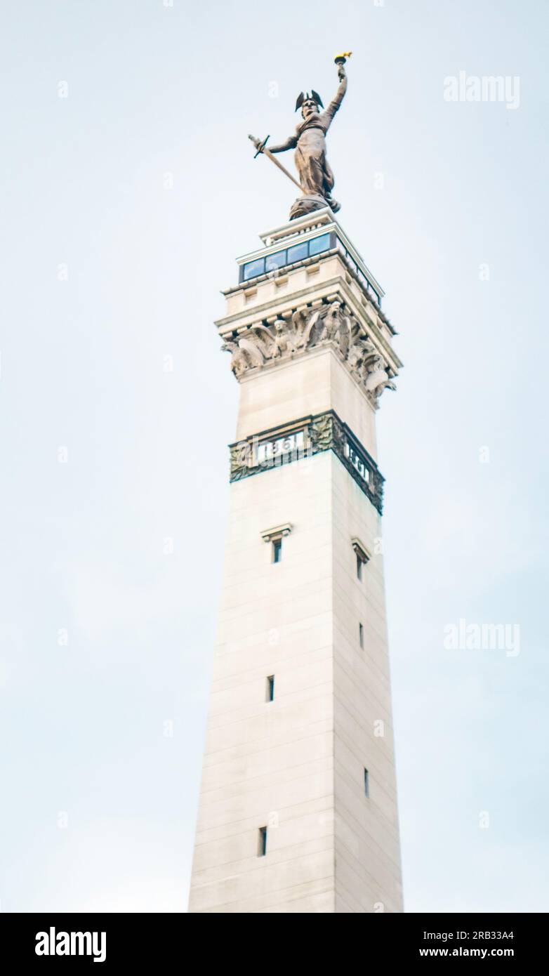 Il Soldiers and Sailors Monument di Indianapolis, Indiana Foto Stock