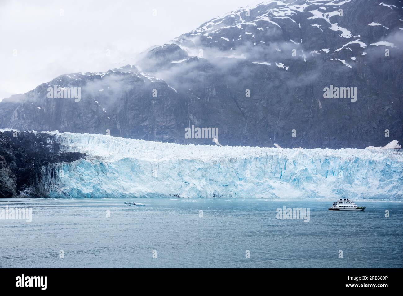 Il capolinea del ghiacciaio Margerie nel National Park Glacier Bay, Alaska Foto Stock