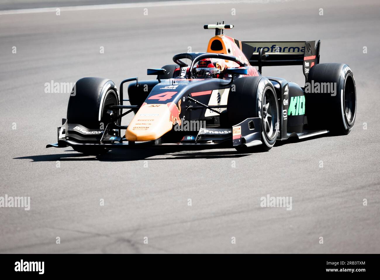 Silverstone, Regno Unito 6 luglio 2023 Silverstone, Regno Unito il 6 luglio 2023 Enzo Fittipaldi (BRA) del team Rodin Carlin prende parte alla sessione di prove di Formula 2 durante la FORMULA 1 ARAMCO BRITISH GRAND PRIX 2023 sul circuito di Silverstone, Silverstone, Regno Unito il 6 luglio 2023 Foto Stock