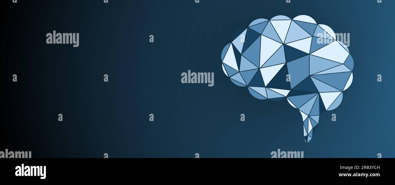 Intelligenza artificiale astratta. Cloud computing. Apprendimento automatico. Tecnologia web background. Concetto virtuale sfondo futuristico Illustrazione Vettoriale