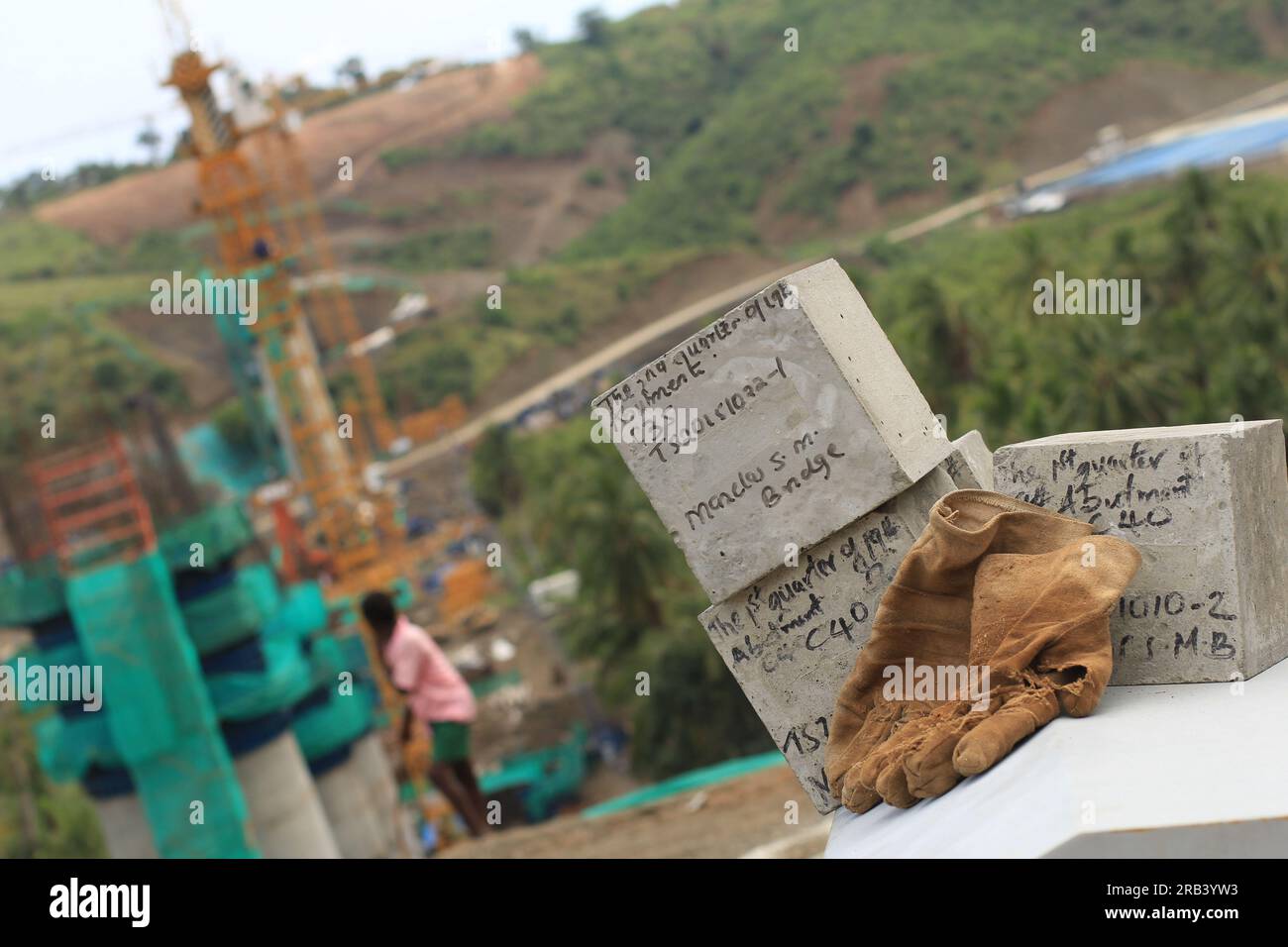 Mombasa Nairobi Standard Railway Gauge Construction SGR Kenya Railways Line Foto Stock