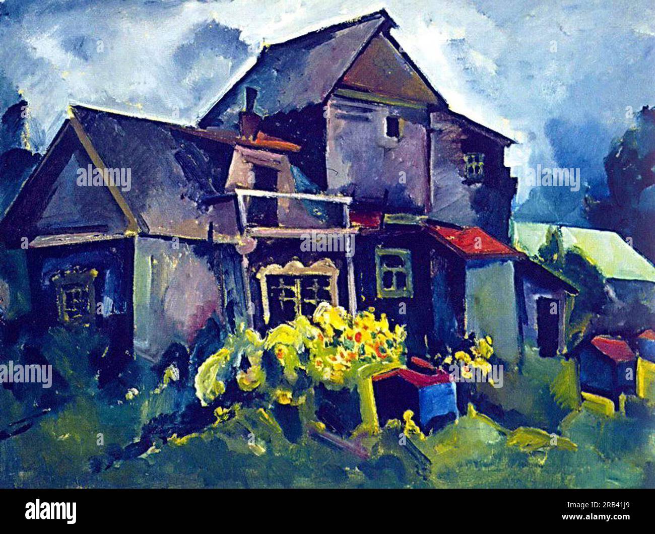Casa di campagna. Villaggio Zyuzino di Aristarkh Lentulov Foto Stock