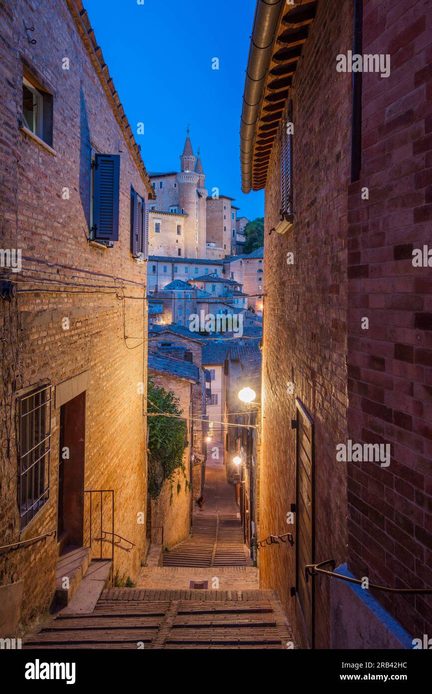 Urbino, Marche, Italia, Palazzo Ducale, Foto Stock