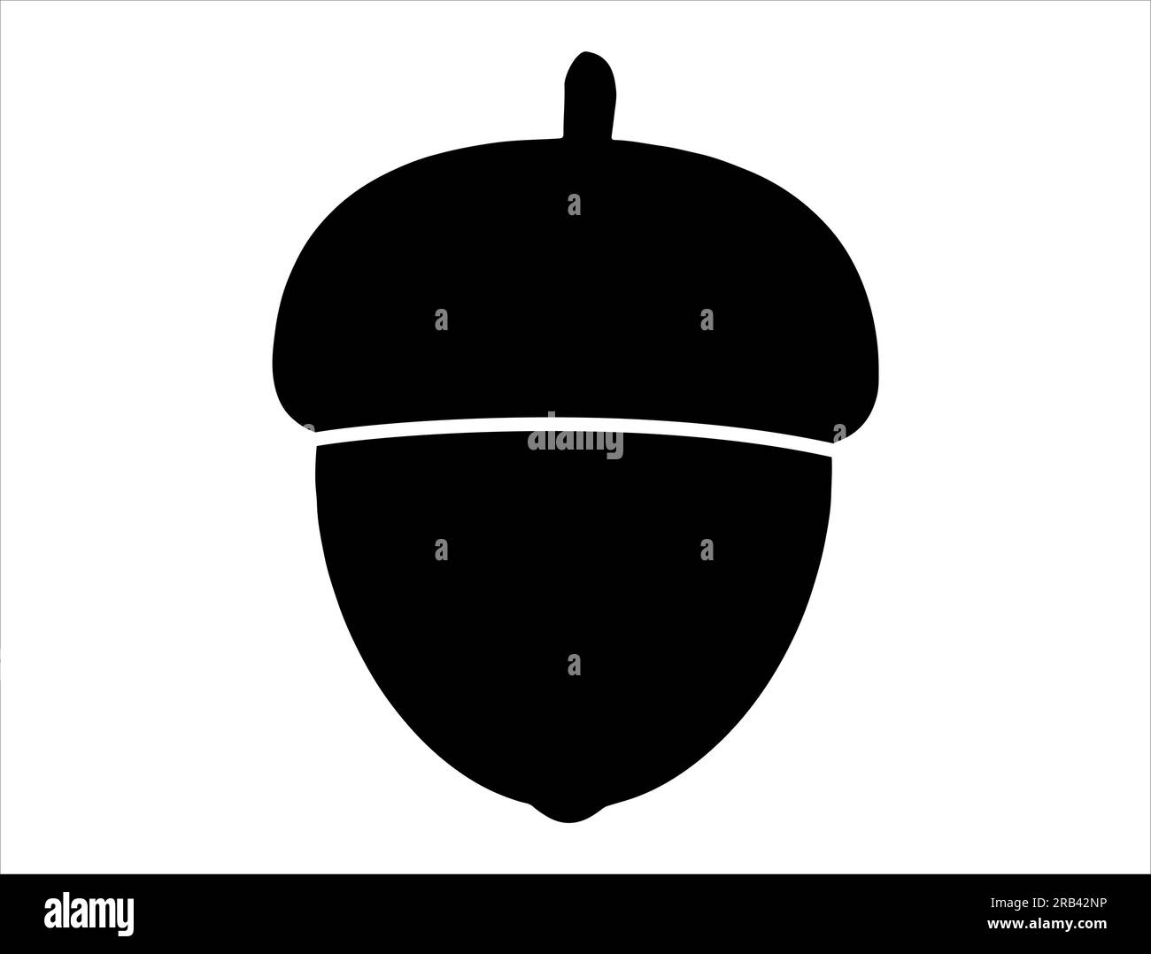 Acorn silhouette Vector Art Illustrazione Vettoriale
