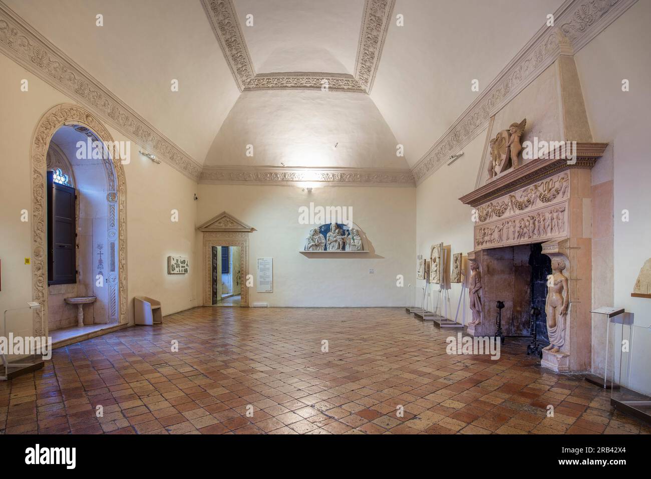 Sala della Jole, Apartaments of Jole, Galleria Nazionale delle Marche, Palazzo Ducale, Urbino, Marche, Italia Foto Stock