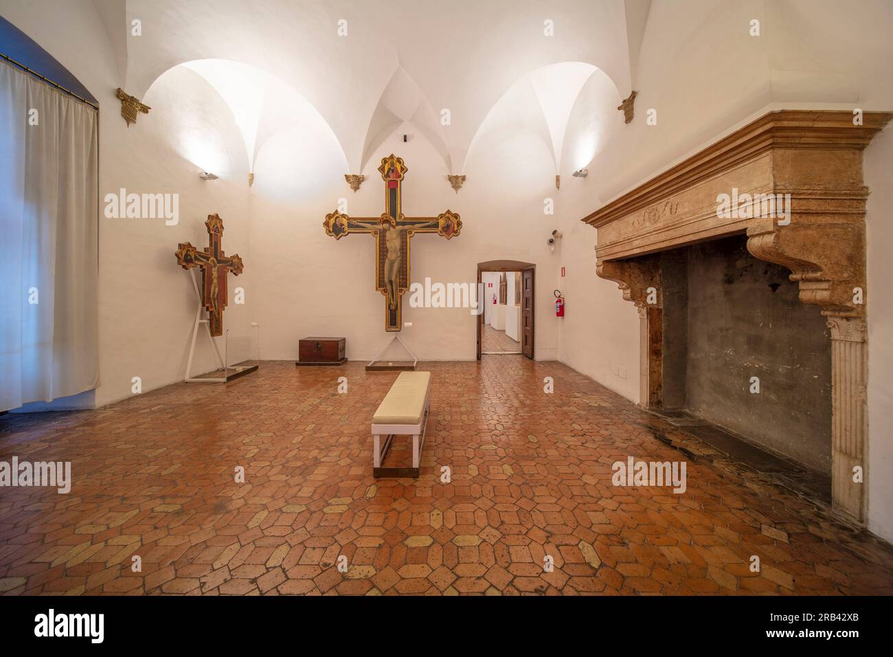 Sweet Orange Apartments, prima sala, Galleria Nazionale delle Marche, Palazzo Ducale, Urbino, Marche, Italia Foto Stock