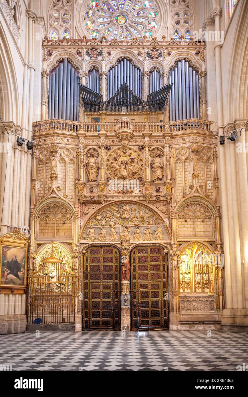 Portale dei Leoni (Puerta de los Leones) nella Cattedrale di Toledo interno - Toledo, Spagna Foto Stock