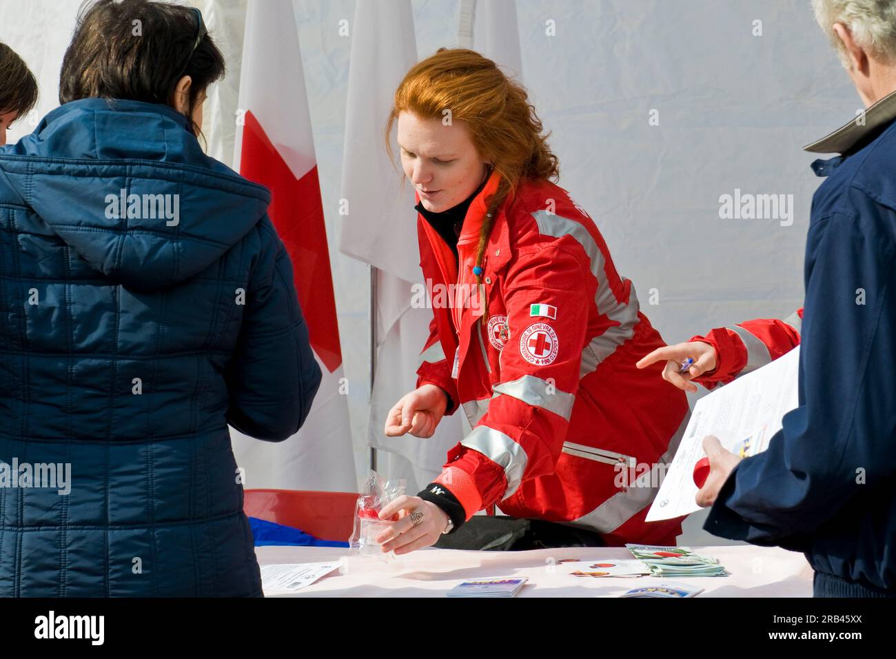 Giorno del rene, la Croce Rossa Italiana, Milano, Italia Foto Stock