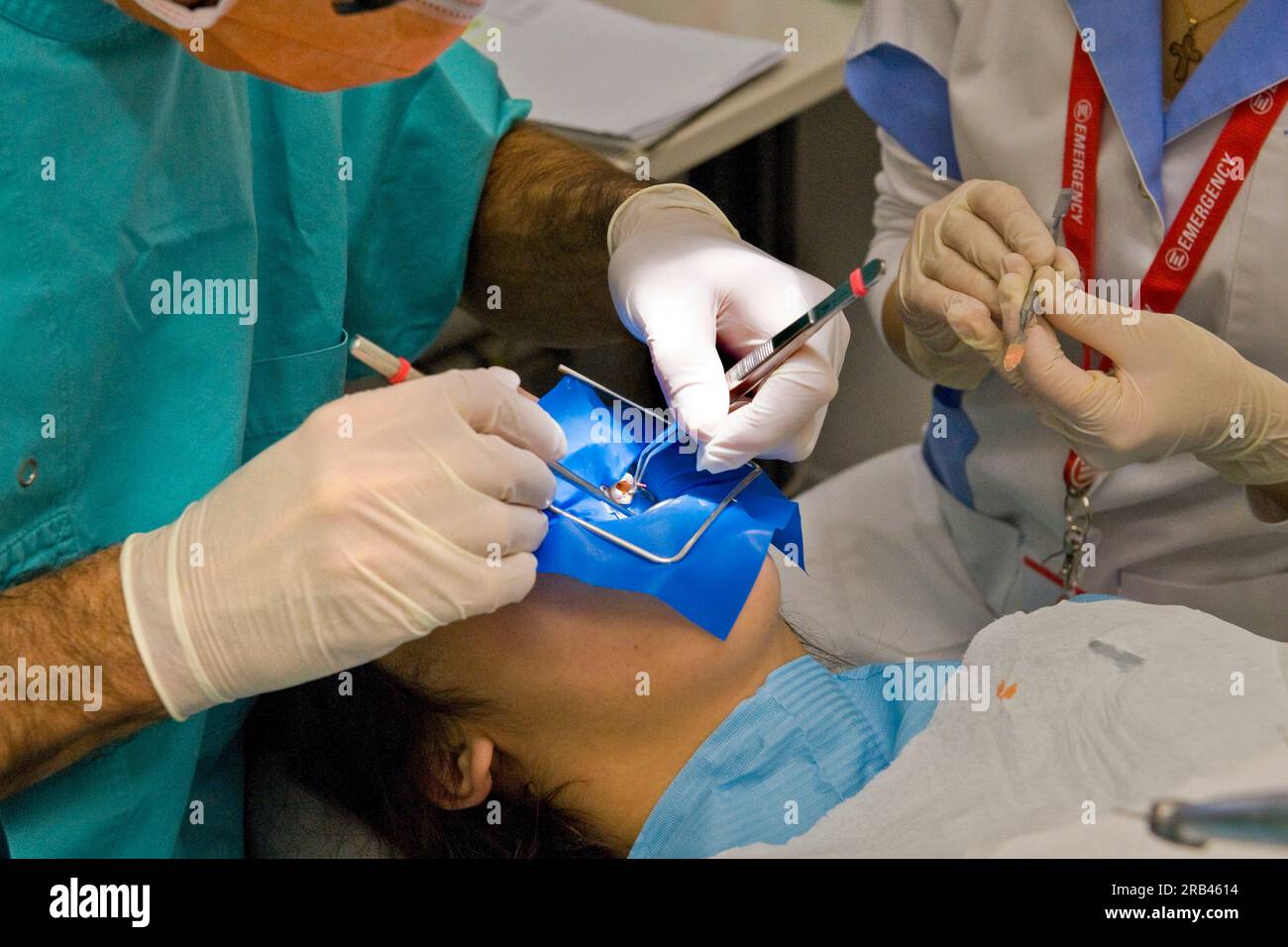 Dentista, clinica di emergenza, Marghera, Italia Foto Stock