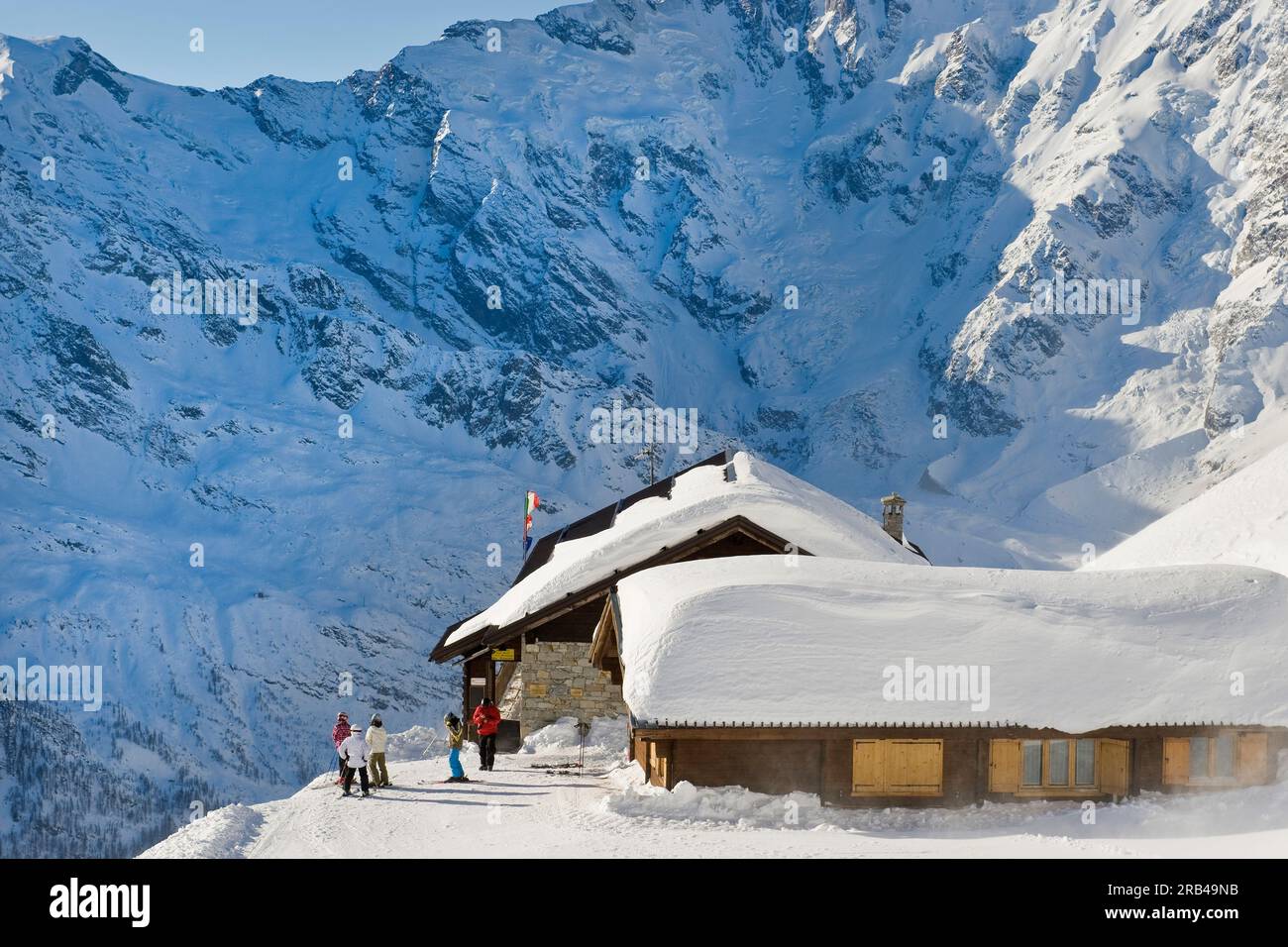 L'Italia, Piemonte, Macugnaga, vista dal Monte Moro, Monte Rosa Foto Stock
