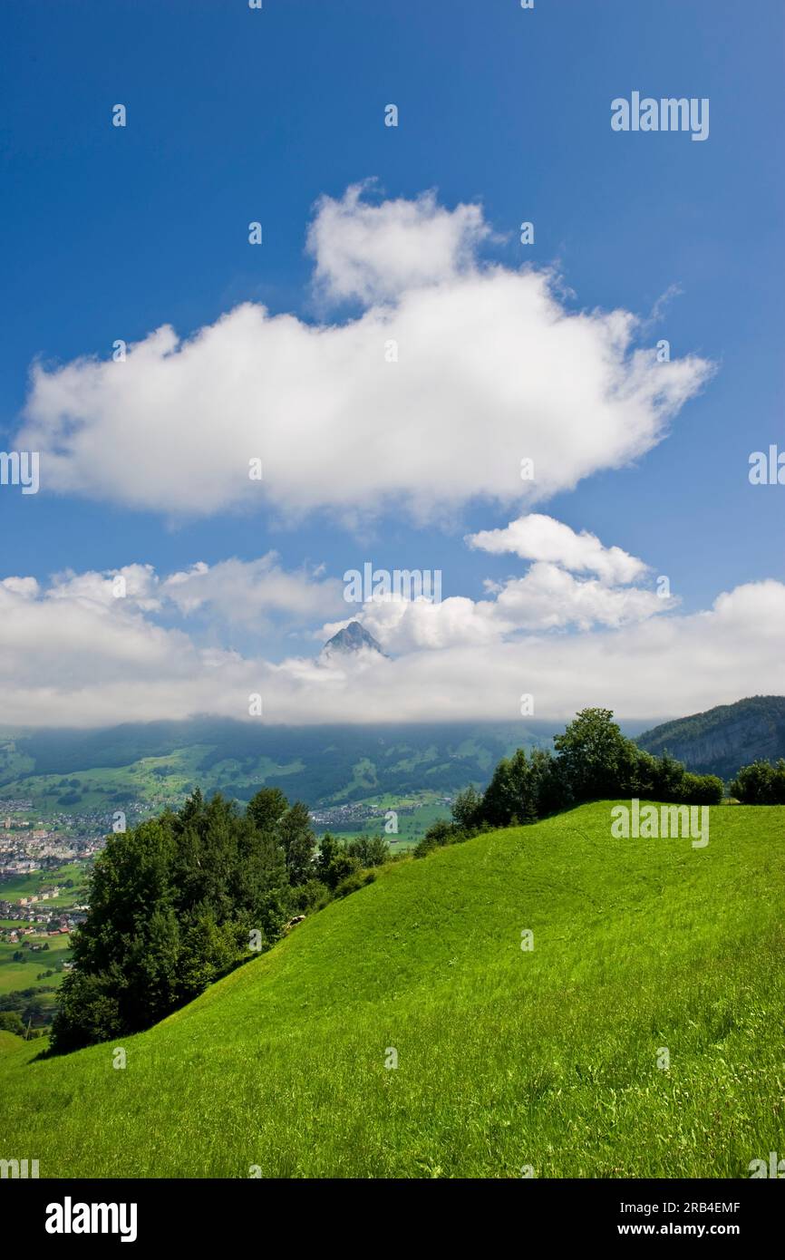 La Svizzera, Canton Svitto, Brunnen, paesaggio Foto Stock