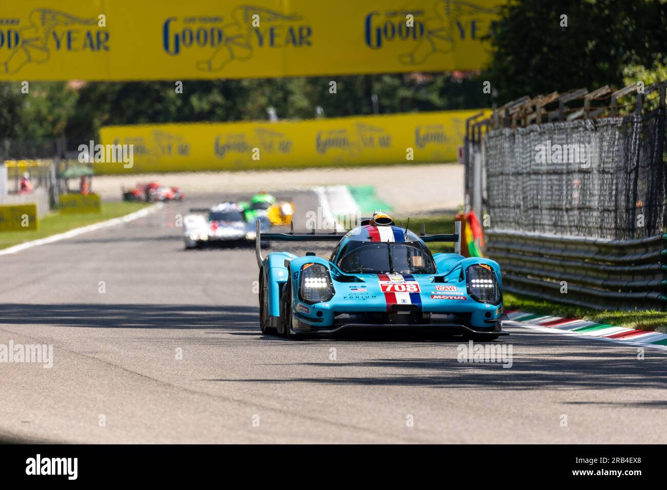 Monza, Italia. 7 luglio 2023. GLICKENHAUS RACING - Romain Dumas (fra), Olivier Pla (fra), Nathanael Berthon (fra) - Glickenhaus 007 crediti: Independent Photo Agency/Alamy Live News Foto Stock