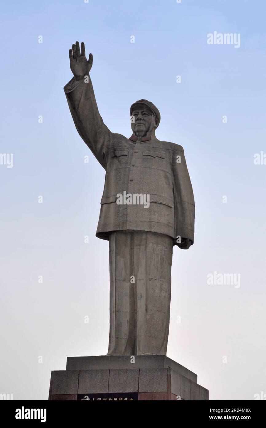 Cina. Provincia di Guizhou. Guiyang. Statua del presidente Mao Foto Stock