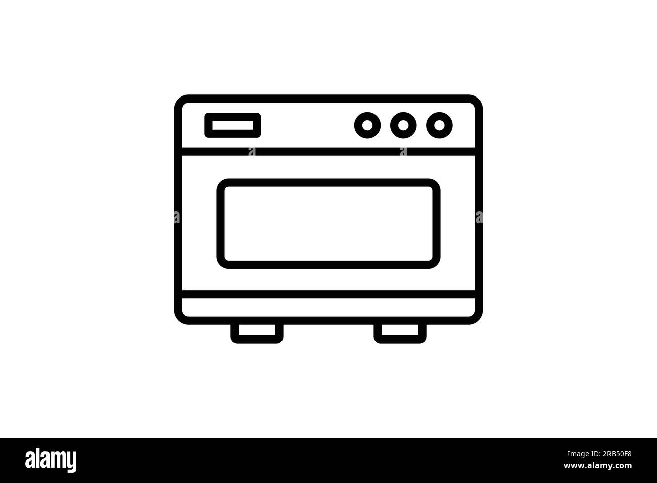 icona forno. Icona relativa all'elemento di panificio, dispositivi elettronici. Design stile icona di linea. Semplice progettazione vettoriale modificabile Illustrazione Vettoriale