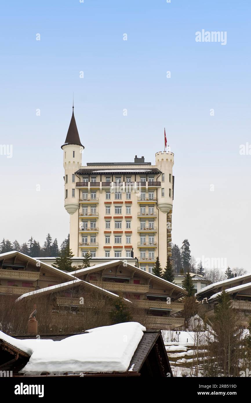 Grand Hotel Palace. Gstaad. Svizzera Foto Stock