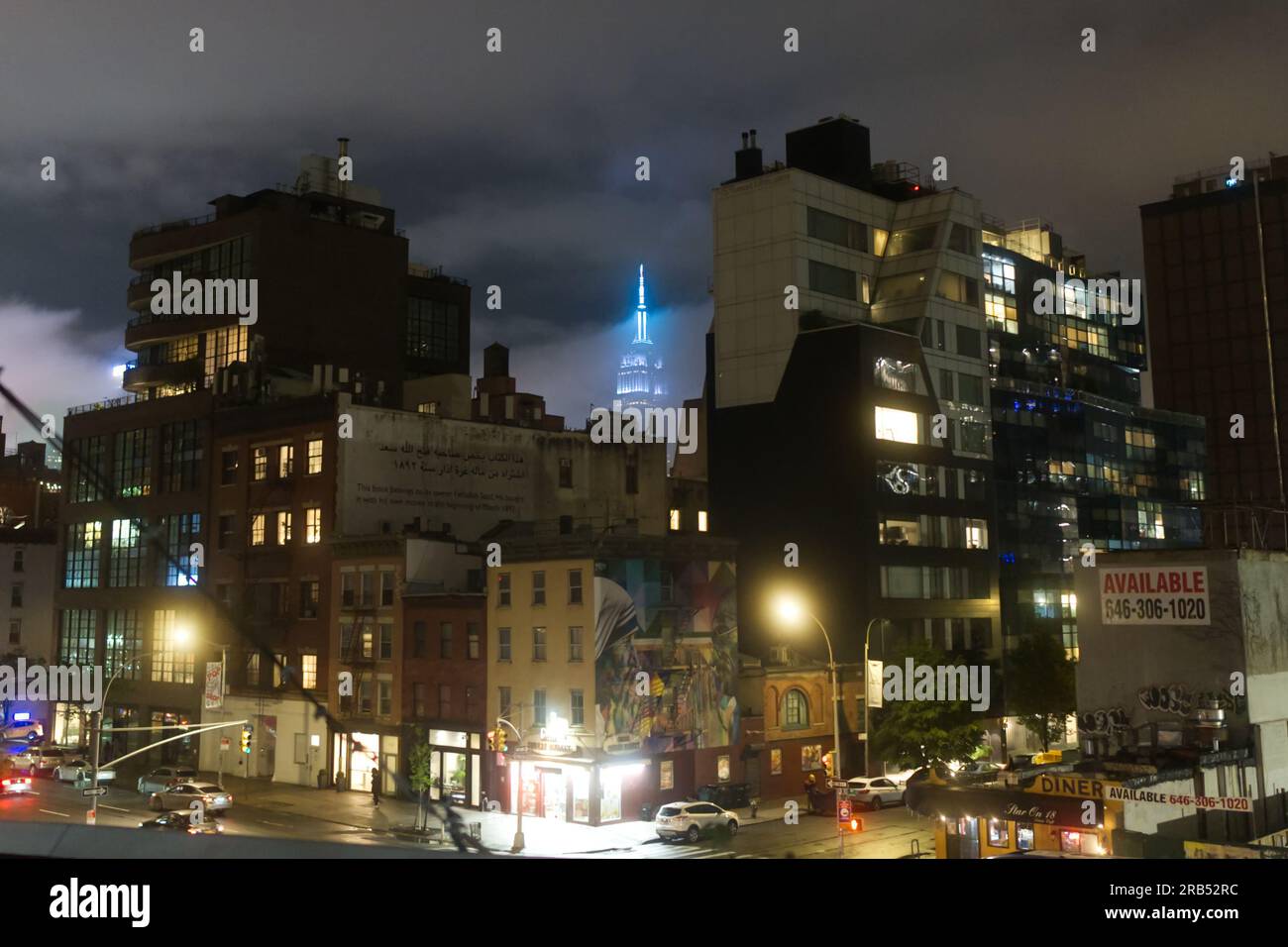 Manhattan nella nebbia Foto Stock