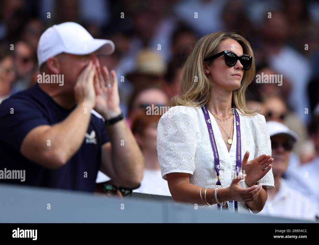 Kim Murray nel quinto giorno dei campionati di Wimbledon 2023 all'All England Lawn Tennis and Croquet Club di Wimbledon. Data immagine: Venerdì 7 luglio 2023. Foto Stock