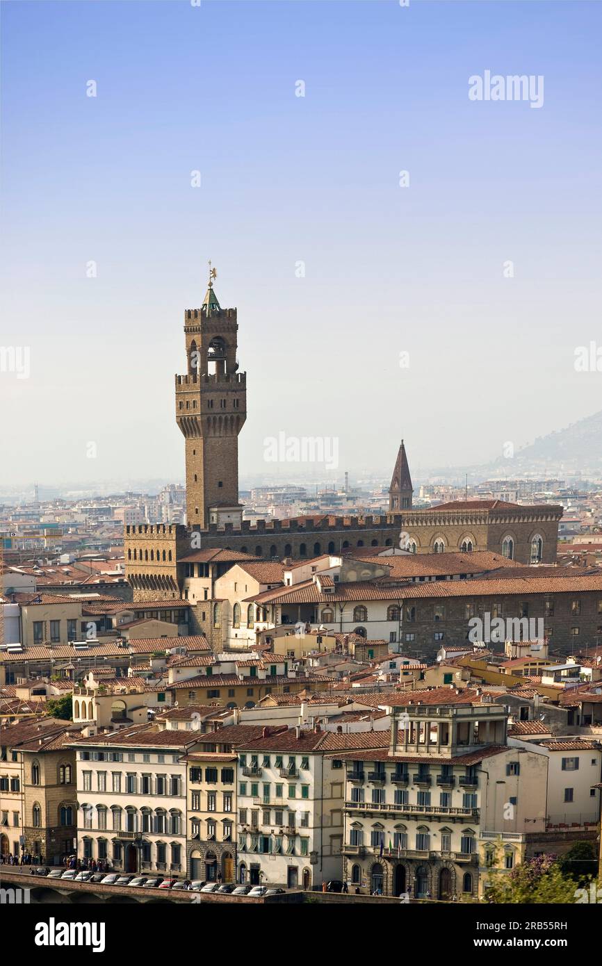 Palazzo Vecchio o Palazzo della Signoria. Firenze. Toscana Foto Stock