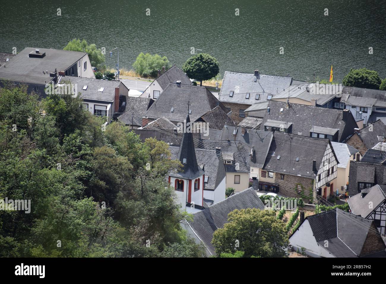 Mosel Valley Village Alken in estate Foto Stock