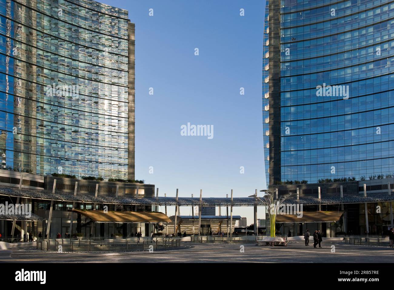 Piazza Gae Aulenti. progetto porta nuova. Business center di Milano Foto Stock