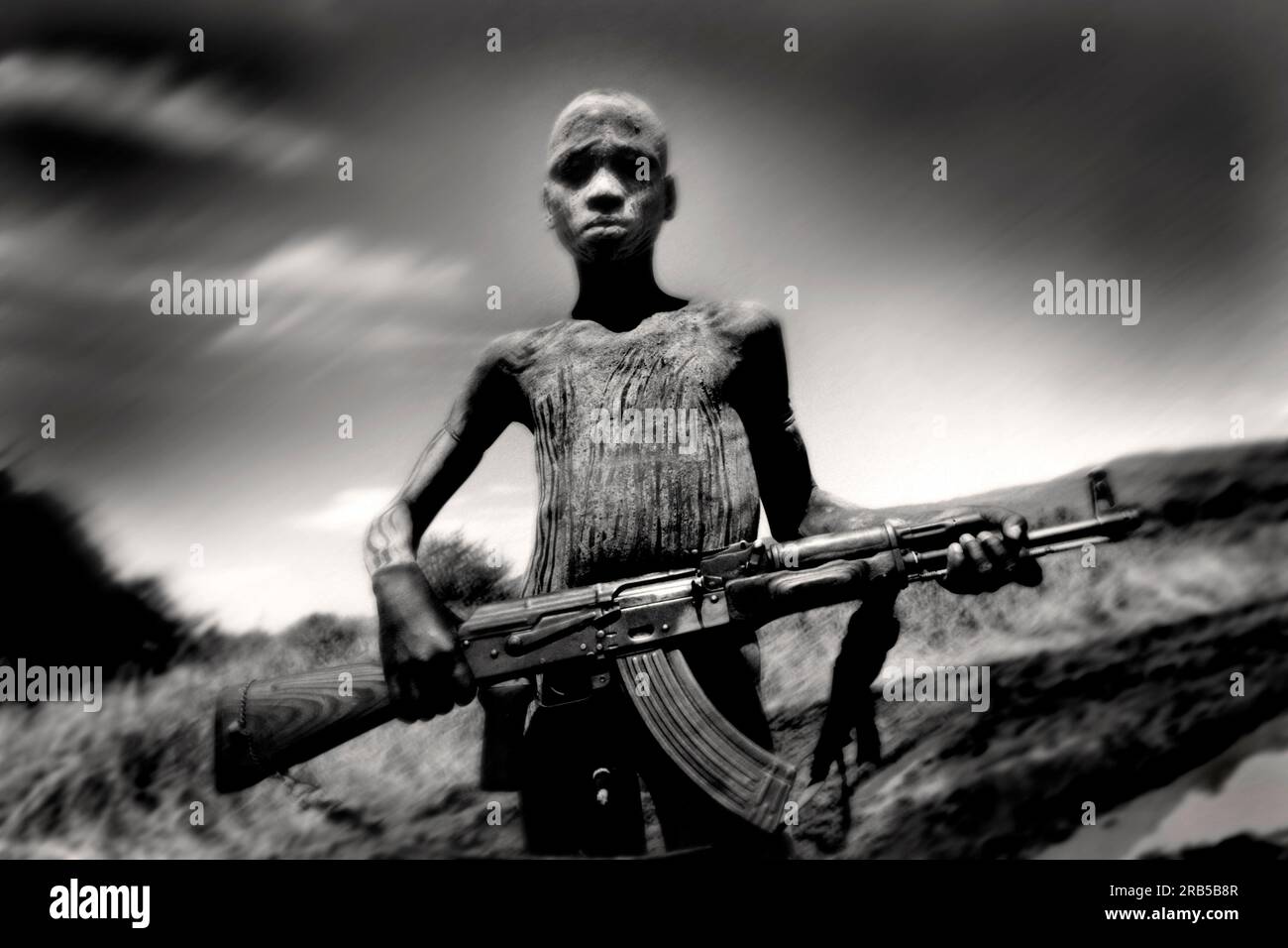 Mursi Boy. Etiopia. Africa Foto Stock