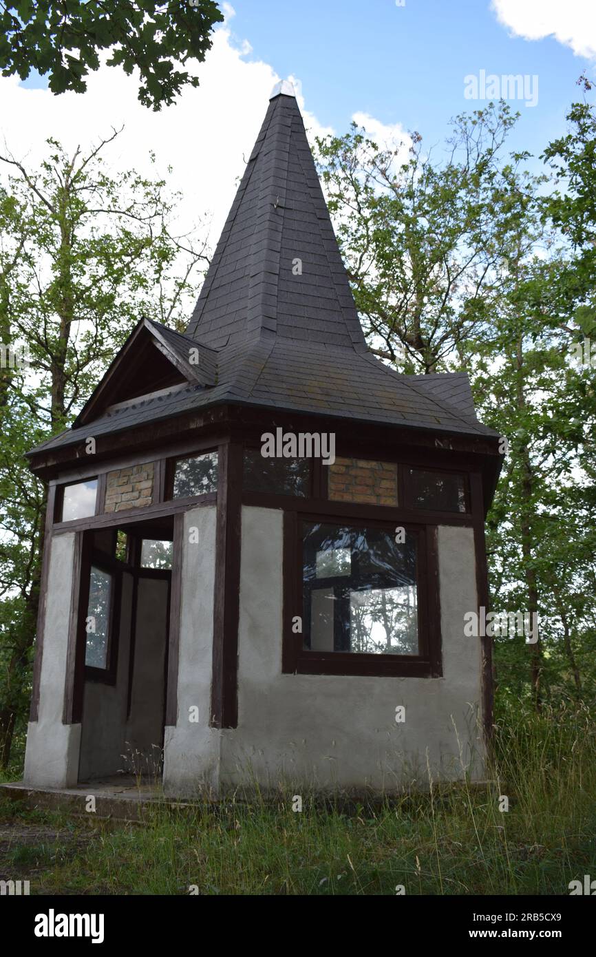 Friedenstempel, una capanna della foresta costruita per sprecare soldi, quindi non e' andata al regime nel 1935 in Germania Foto Stock