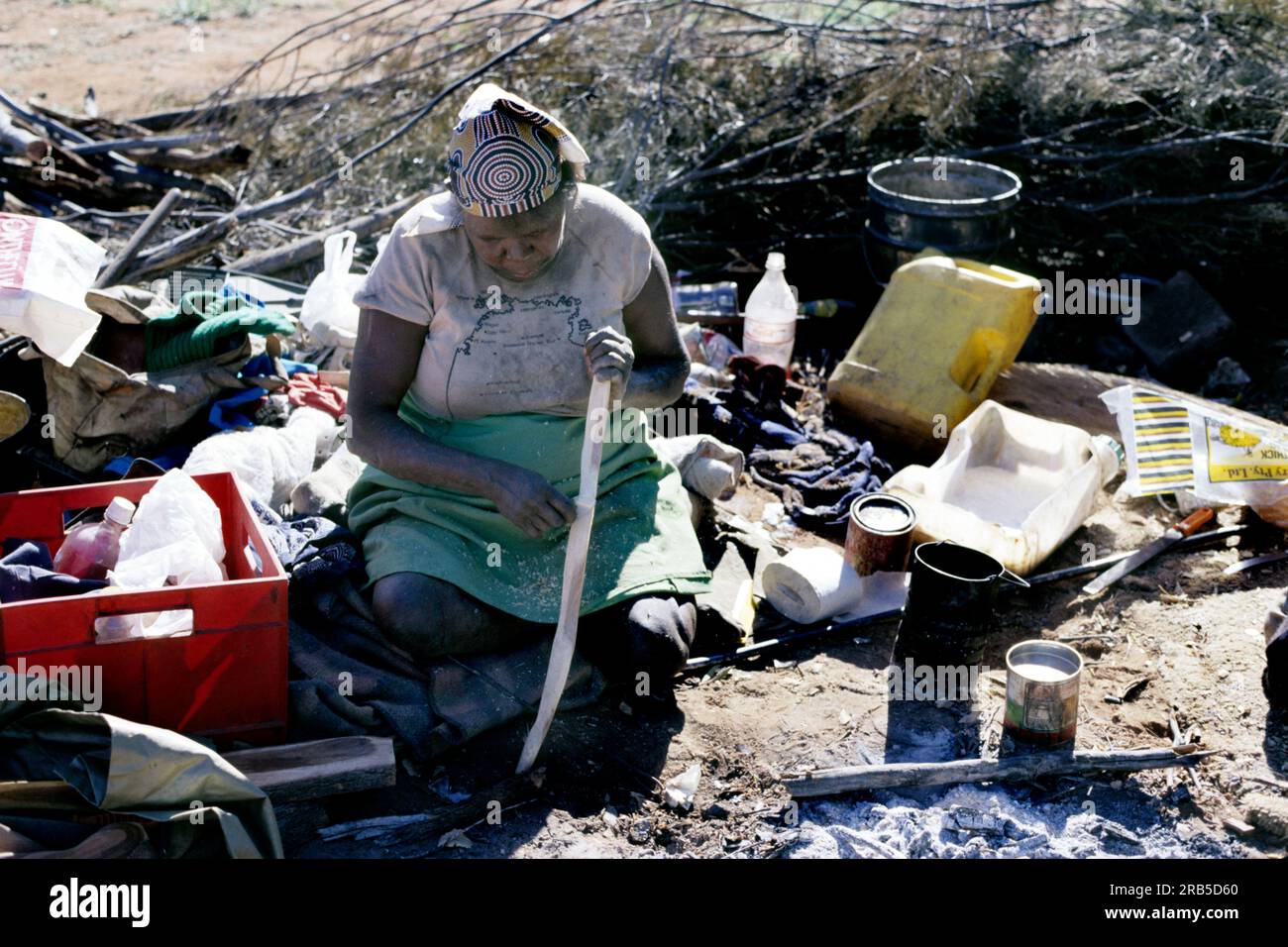 Donna aborigena. Alice Springs. Territorio del Nord. Australia Foto Stock