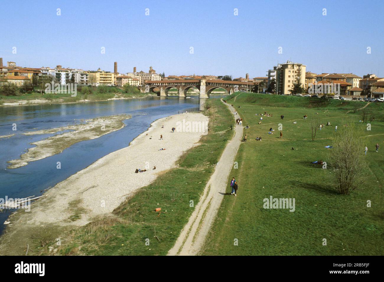 Fiume Ticino. Pavia. Lombardia. Italia Foto Stock