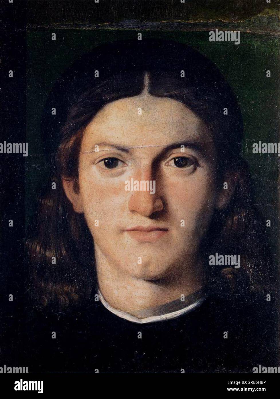 Ritratto di un giovane uomo 1505; Italia di Lorenzo lotto Foto Stock