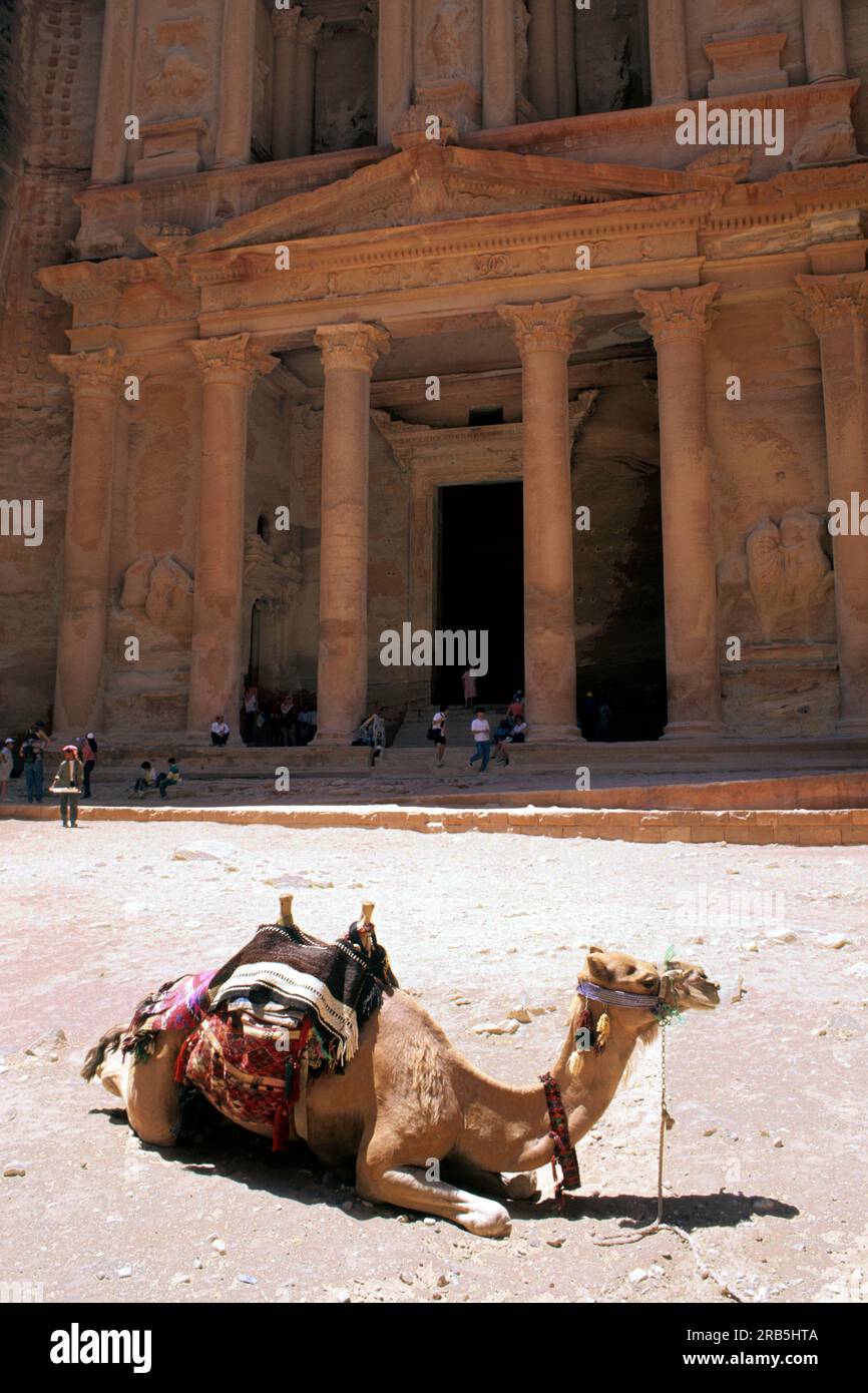 Khasneh al Faroun. Petra. Jordan. Asia Foto Stock