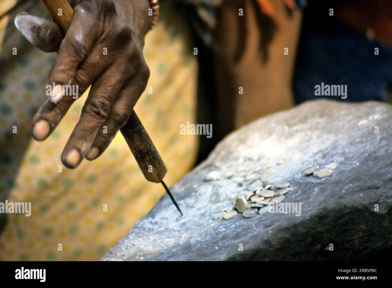 Bushman Village. Botswana. Africa Foto Stock