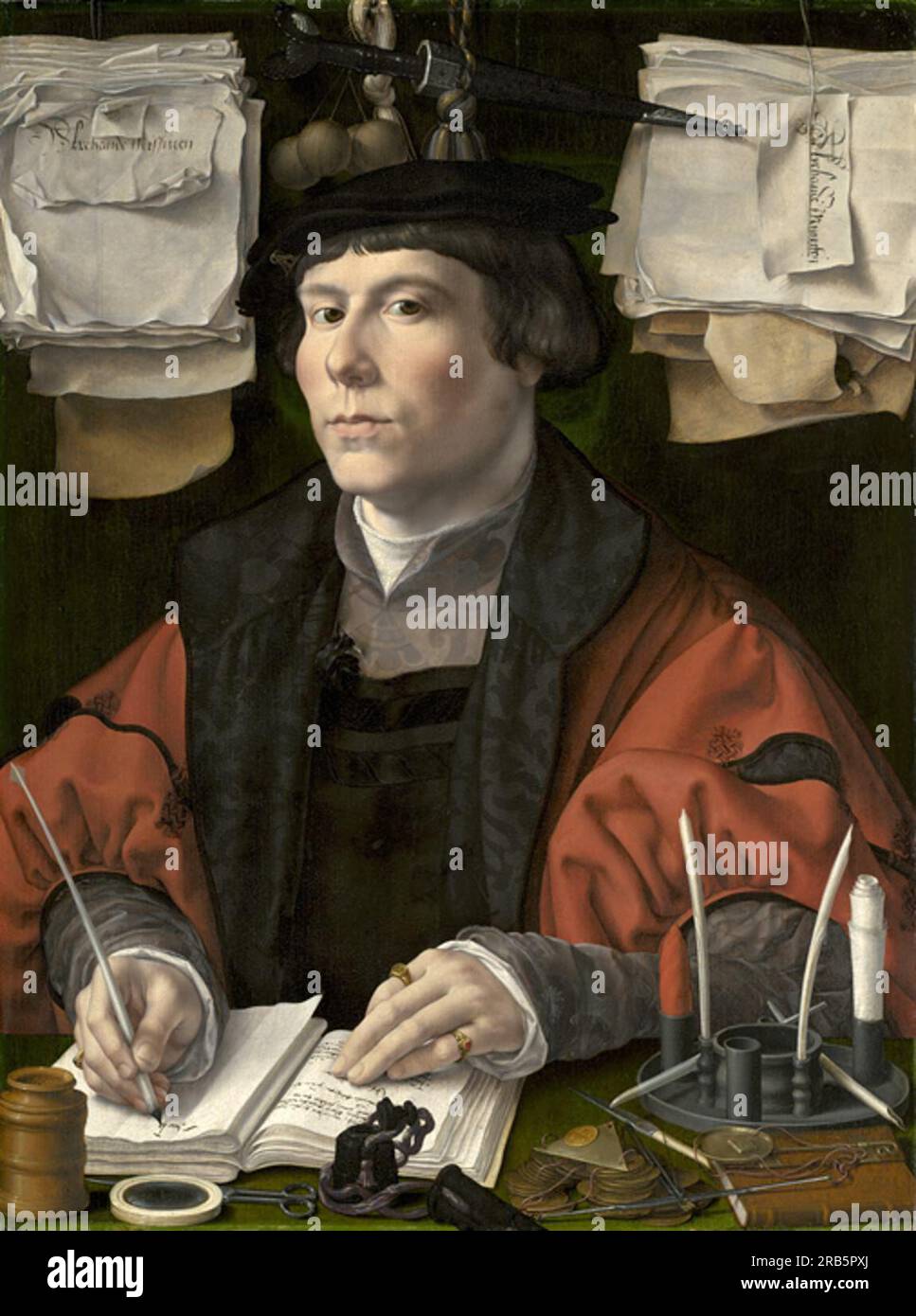 Ritratto di un commerciante 1530 per Mabuse Foto Stock