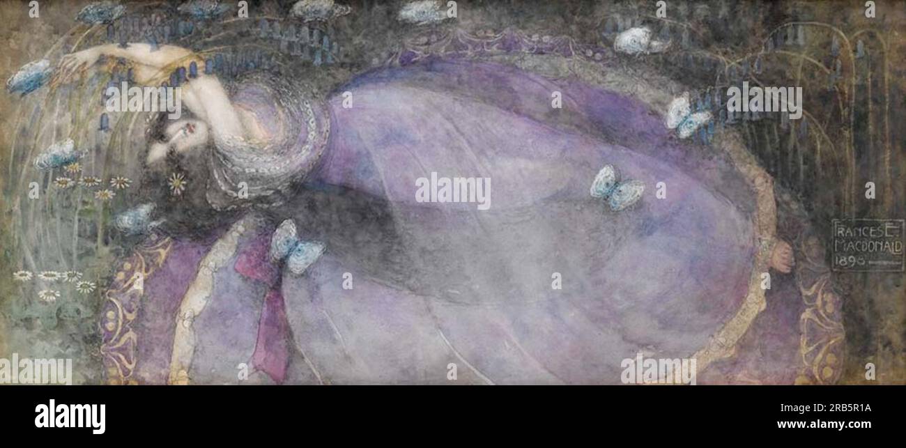 Ophelia 1898 di Frances Macdonald Foto Stock